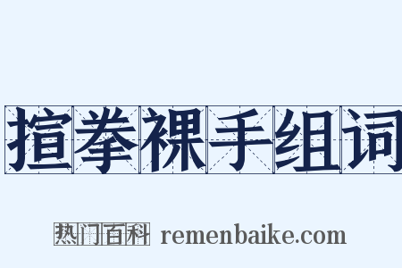 揎拳裸手组词是什么意思的图片